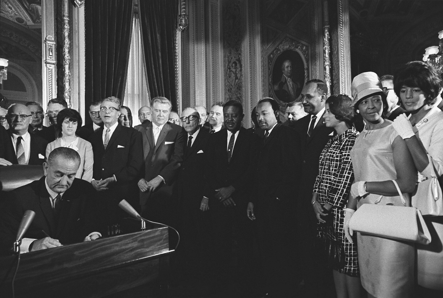 President Johnson Signs the Voting Rights Act