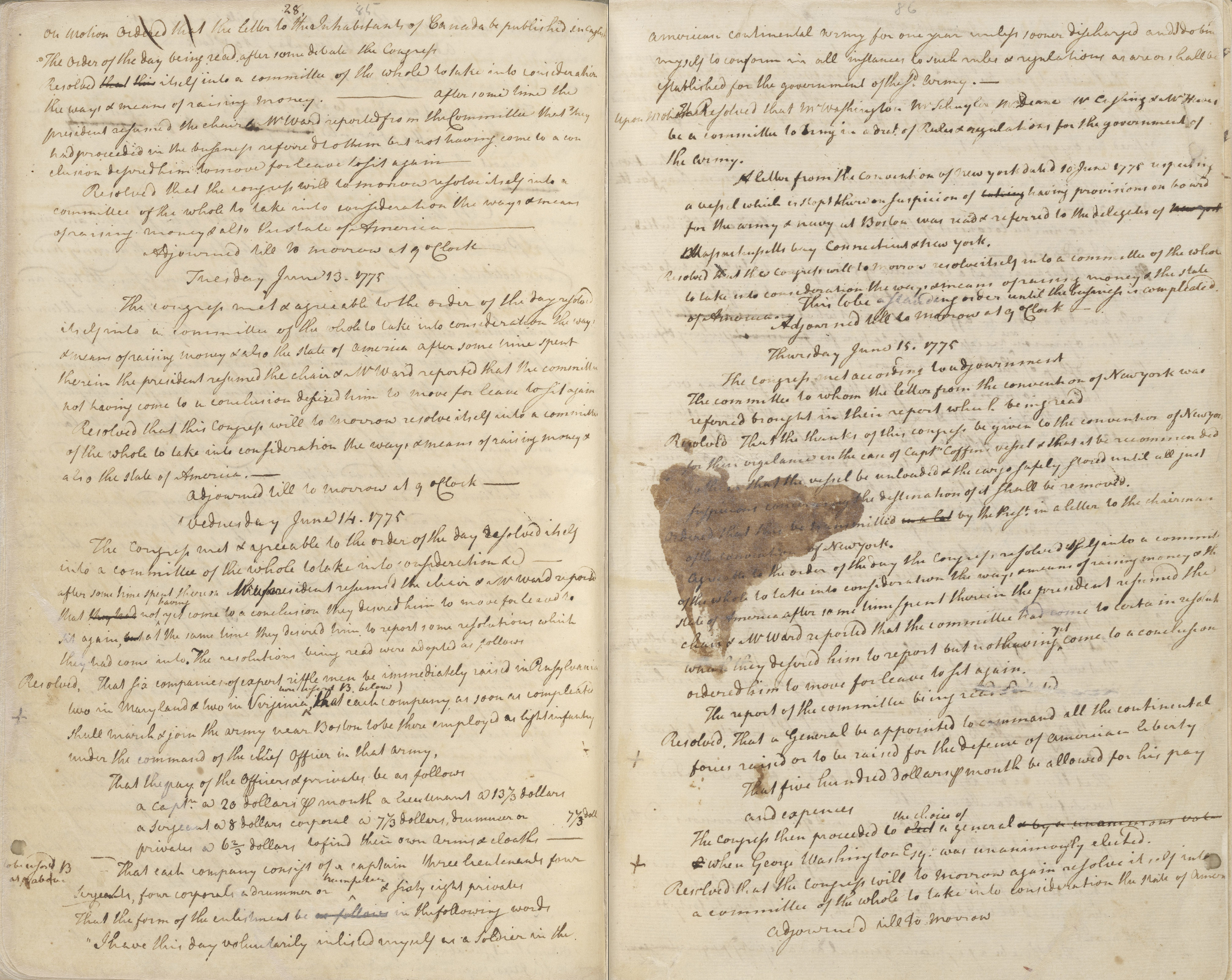 Resolution Establishing a Continental Army and Appointing a Commander-in-Chief