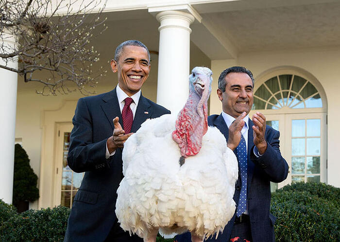 Obama Douglas turkey pardon 2015