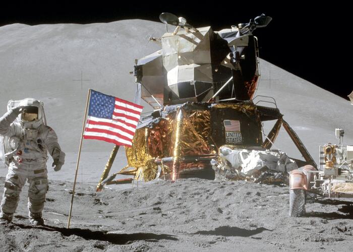 James Irwin lunar module lrv