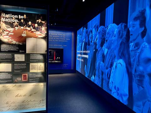 The Art of Diplomacy gallery in The American Story at the National Archives Museum in Washington, DC.