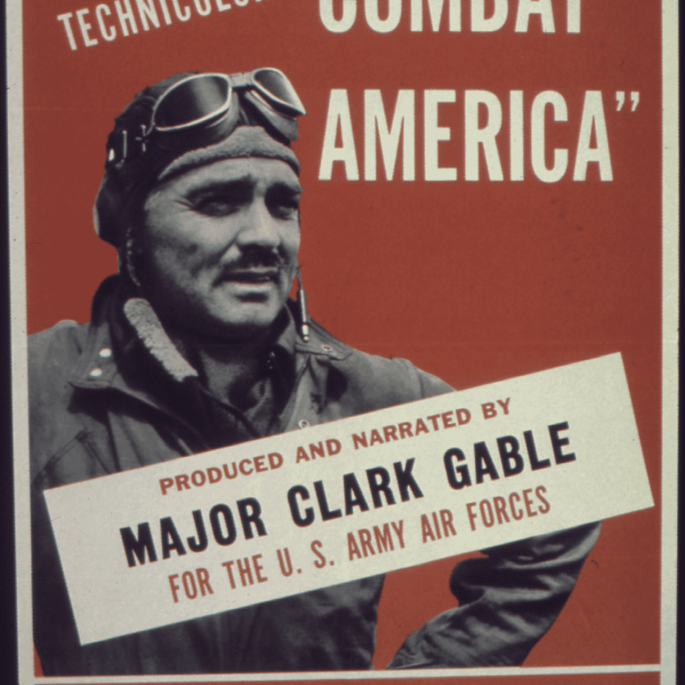 Movie poster, Combat America.