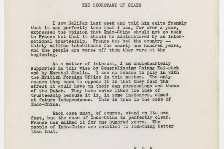Ho Chi Minh’s telegram to President Truman