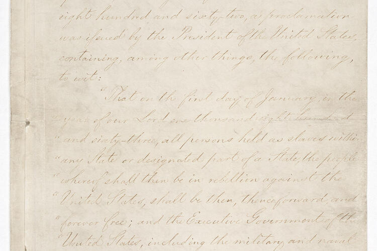 Emancipation Proclamation, Page 1