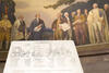 Key to the Faulkner Mural showing the presentation of the Constitution