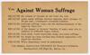 Postcard from the Georgia Association Opposed to Woman's Suffrage, 1916