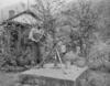 Boy pumping water