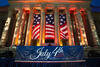 The National Archives Museum decorated for the Fourth of July