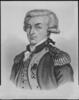 Marquis de Lafayette (bust) Black and white portrait of Marquis de Lafayette