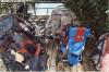 Abandoned strollers are seen on September 11, 2001 in New York City