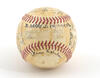 Color photograph of an autographed baseball