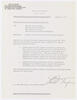 Memorandum with black typewritten text and signature