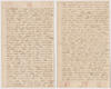 Sarah Osborn Benjamin's Eyewitness Account of Yorktown Aged, light-colored paper with black handwritten text.
