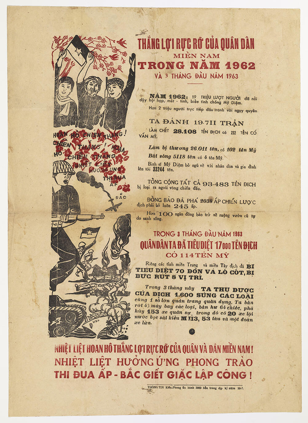 “Viet Cong” army victories propaganda poster