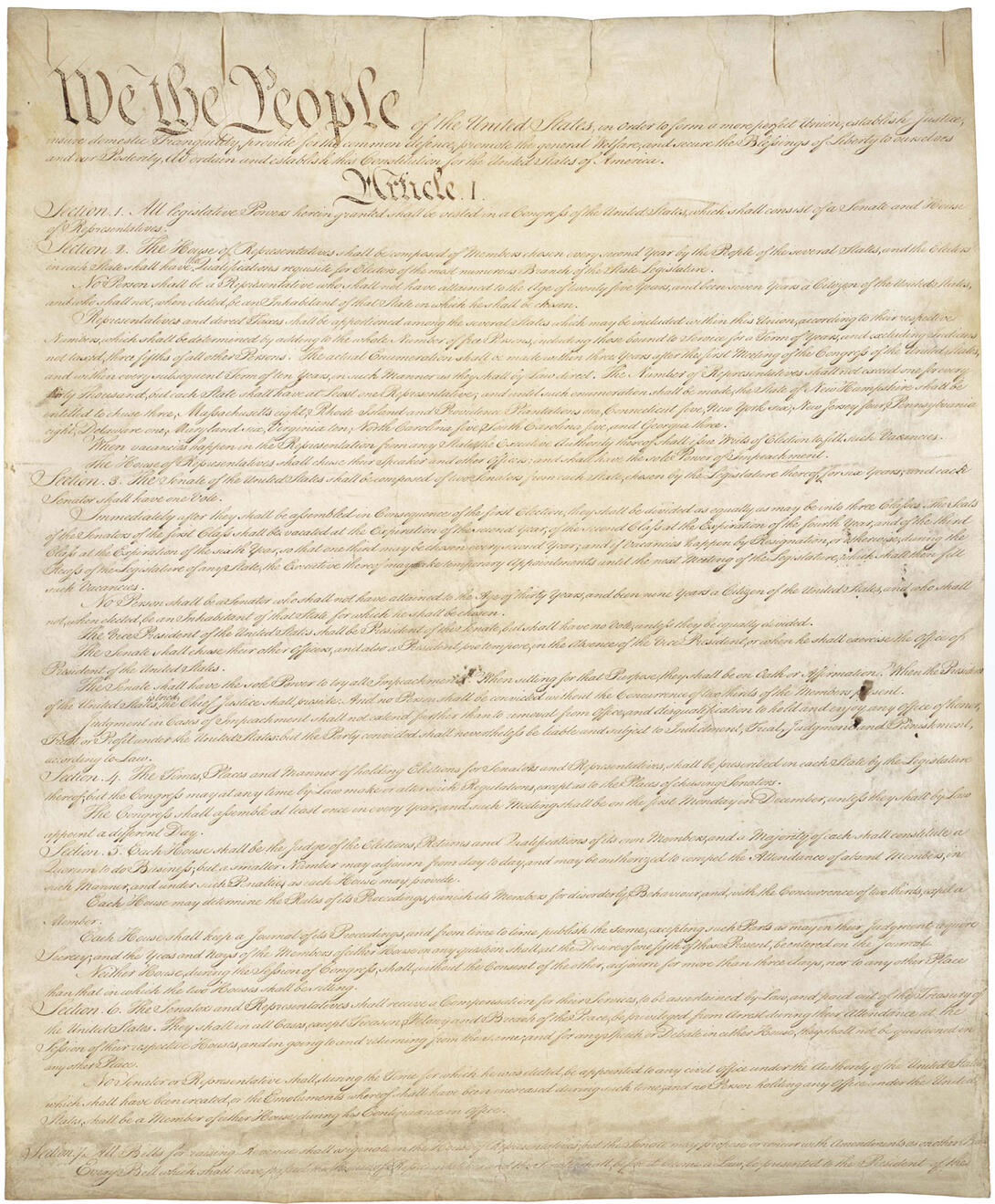 Constitution of the United States (Page 1)