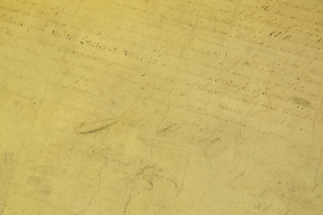 Declaration of Independence with John Hancock's signature