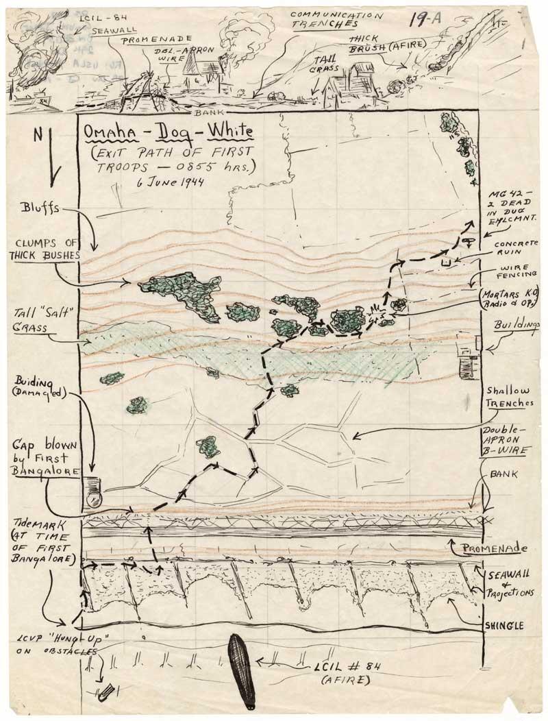 Map of Omaha beach