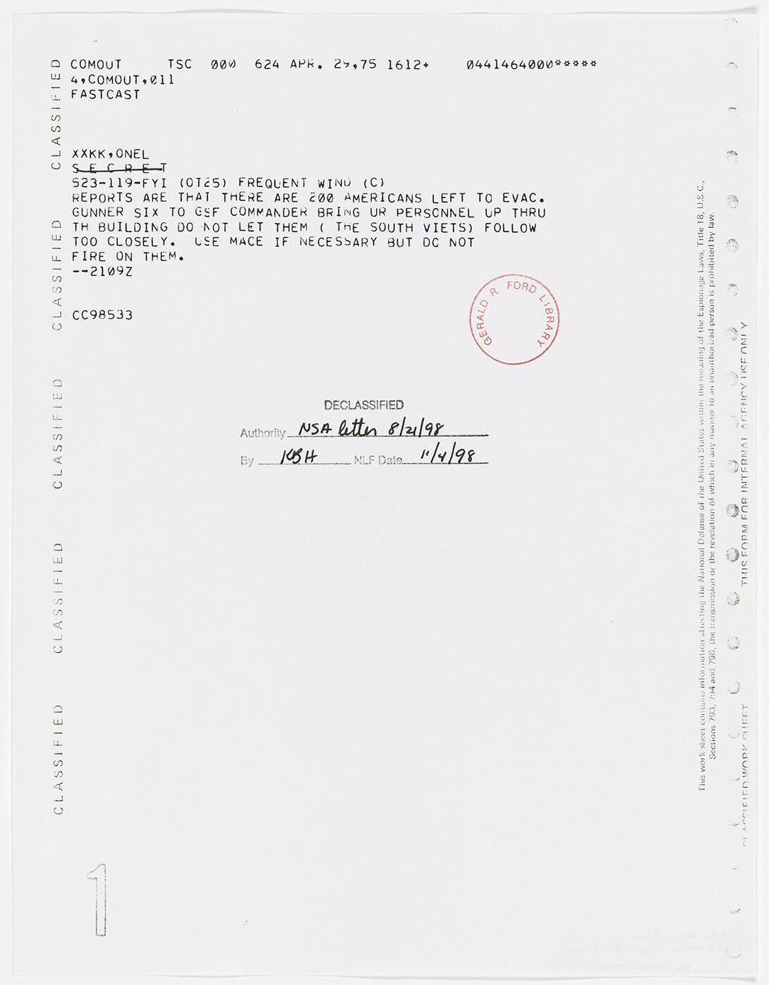 Communication document with black typewritten text and red stamp 