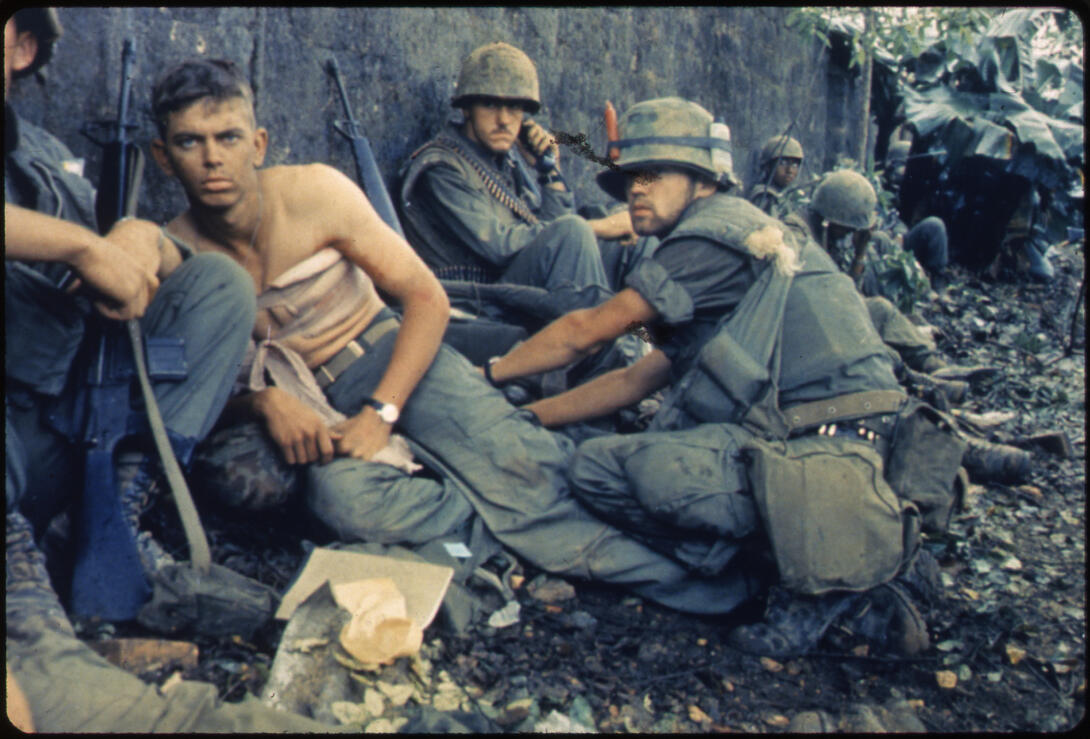 Color image of soldiers in Vietnam