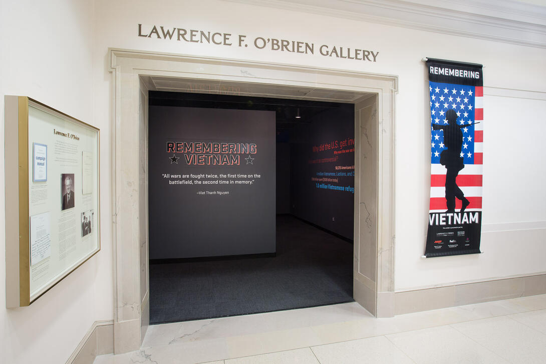 Photograph of exhibit entrance gallery