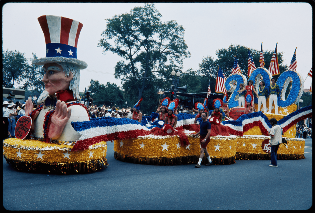 Uncle Sam Float in the American Bicentennial Grand Parade, 1976